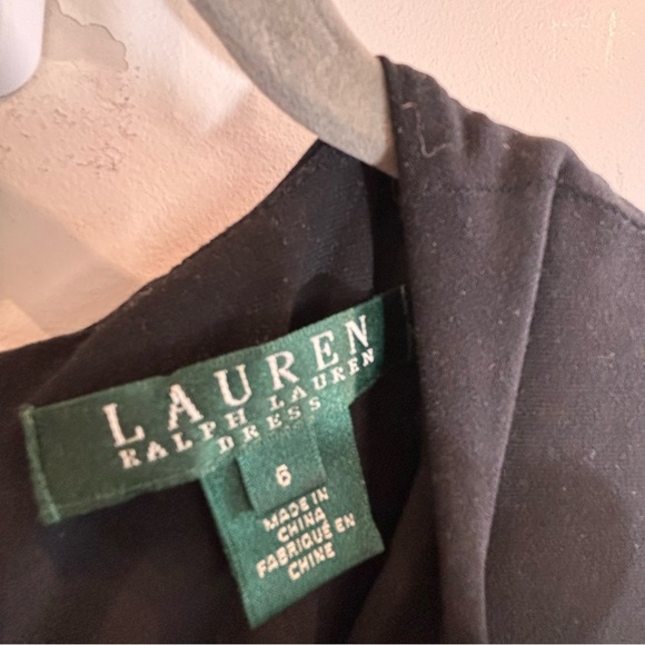 LAUREN RALPH LAUREN Sz 6 Slinky Jersey Knit Crew Neck Pockets Wide Leg Jumpsuit - Picture 8 of 13